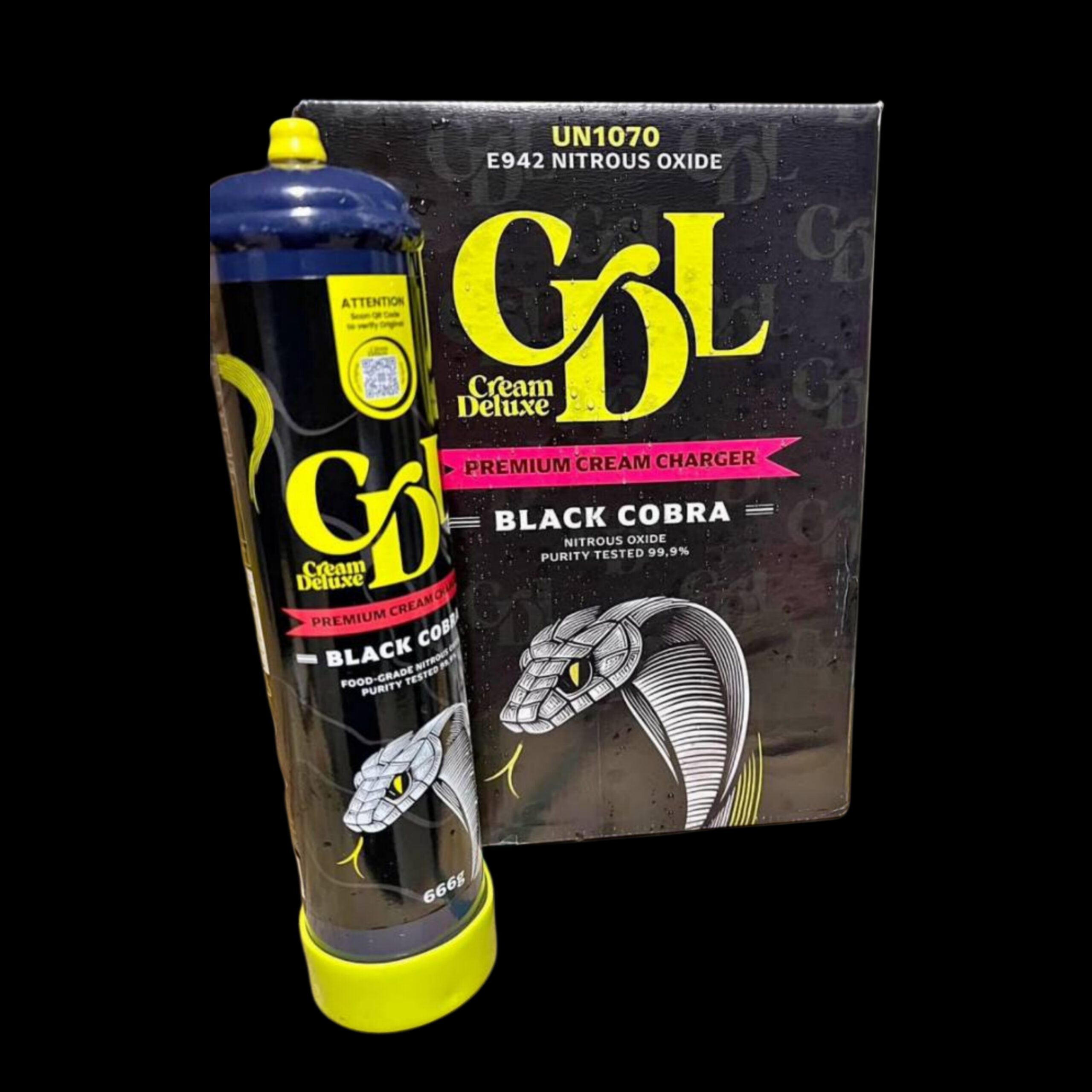 Cream Deluxe Black Cobra 666g Food-Grade Cylinder