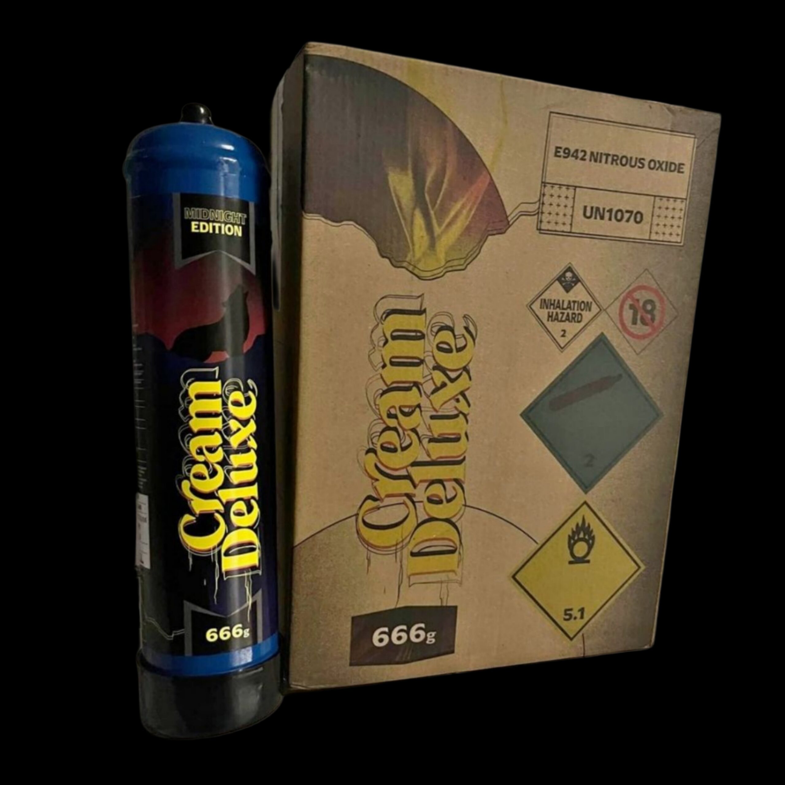 Cream Deluxe Midnight Edition 666g Food-Grade Cylinder